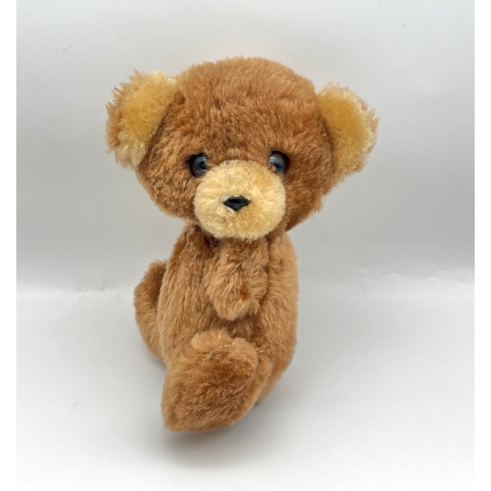 Vintage Plush Bear Hugging Mamma & Baby Teddy Approx 9" Stuffed Animal Brown - Picture 9 of 16